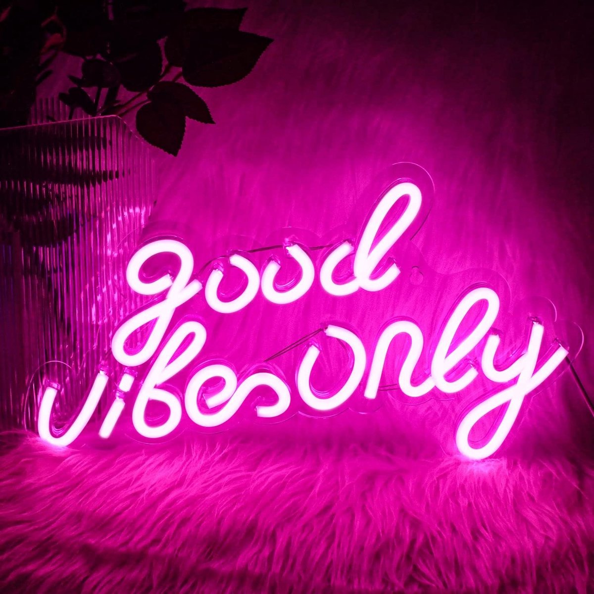 Lichtreclame - Roze - 42 x 24 cm - Acryl LED Neonbord - Voor Slaapkamer en Decoratie