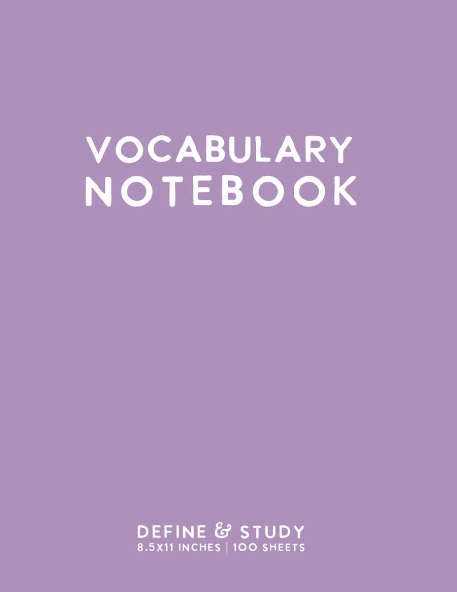 Vocabulary Notebook: Light Purple Softcover Word Study Journal by schoolnest - ShopVlot