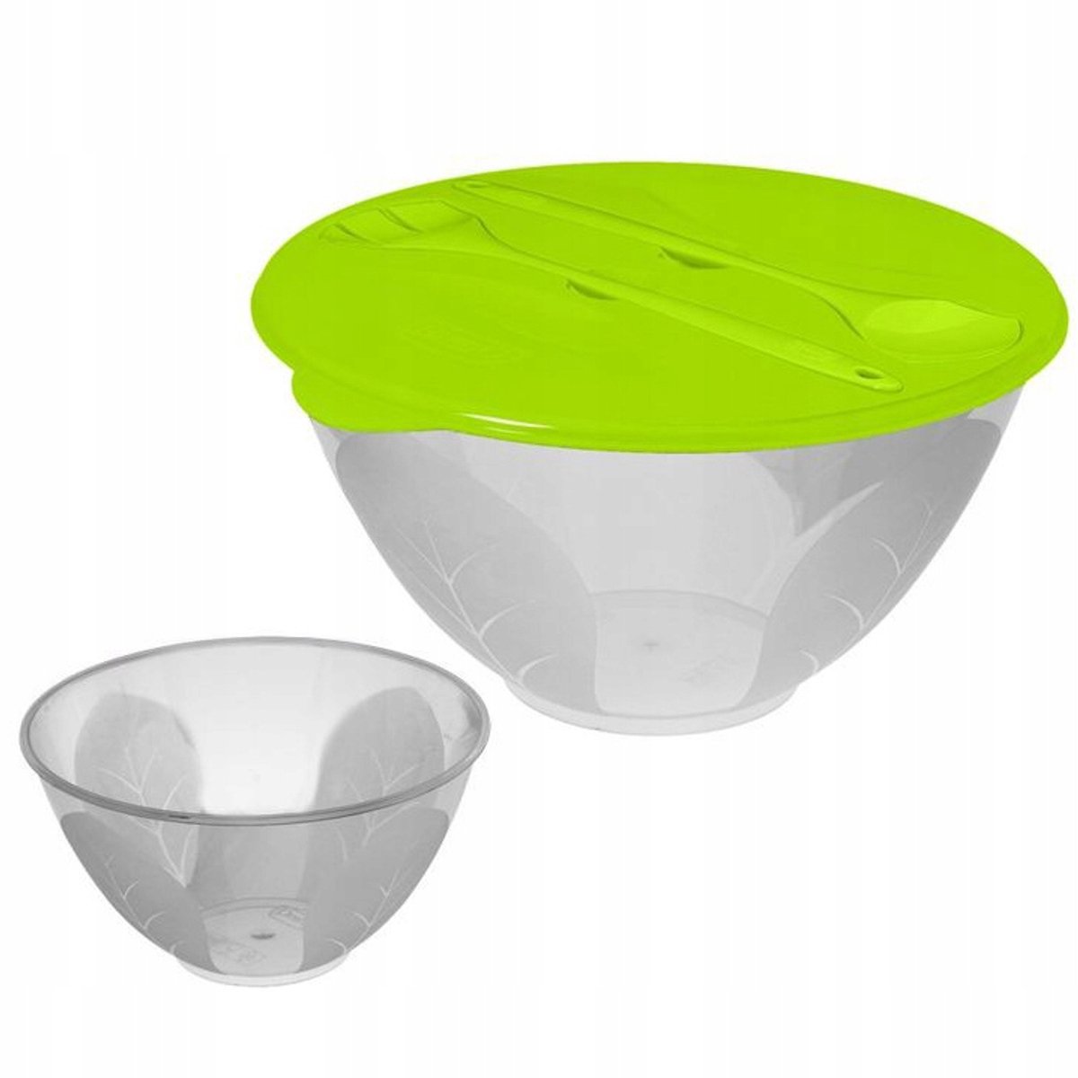 BranQ Saladekom Set 5L met Deksel & Lepels + 1L Kom - Limon.