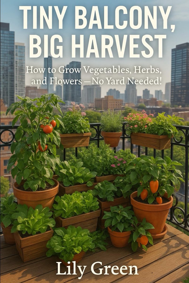 TINY BALCONY, BIG HARVEST: How to Grow Vegetables, Herbs, and Flowers — No Yard Needed! - ShopVlot