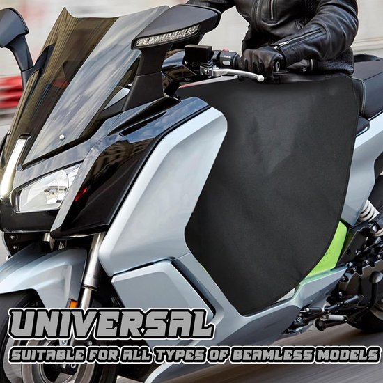 Voetenzak Scooter - Deken Beenbescherming - Motorrijden Beschermen - Waterdicht Oxford Weefsel - Universeel - Zwart — afbeelding 5