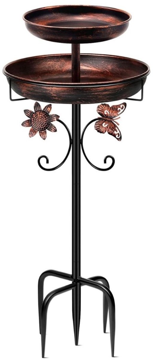 DailySupplies® Vogelbad op Voet - Vogelhuisje op Paal - 107x30 - Brons