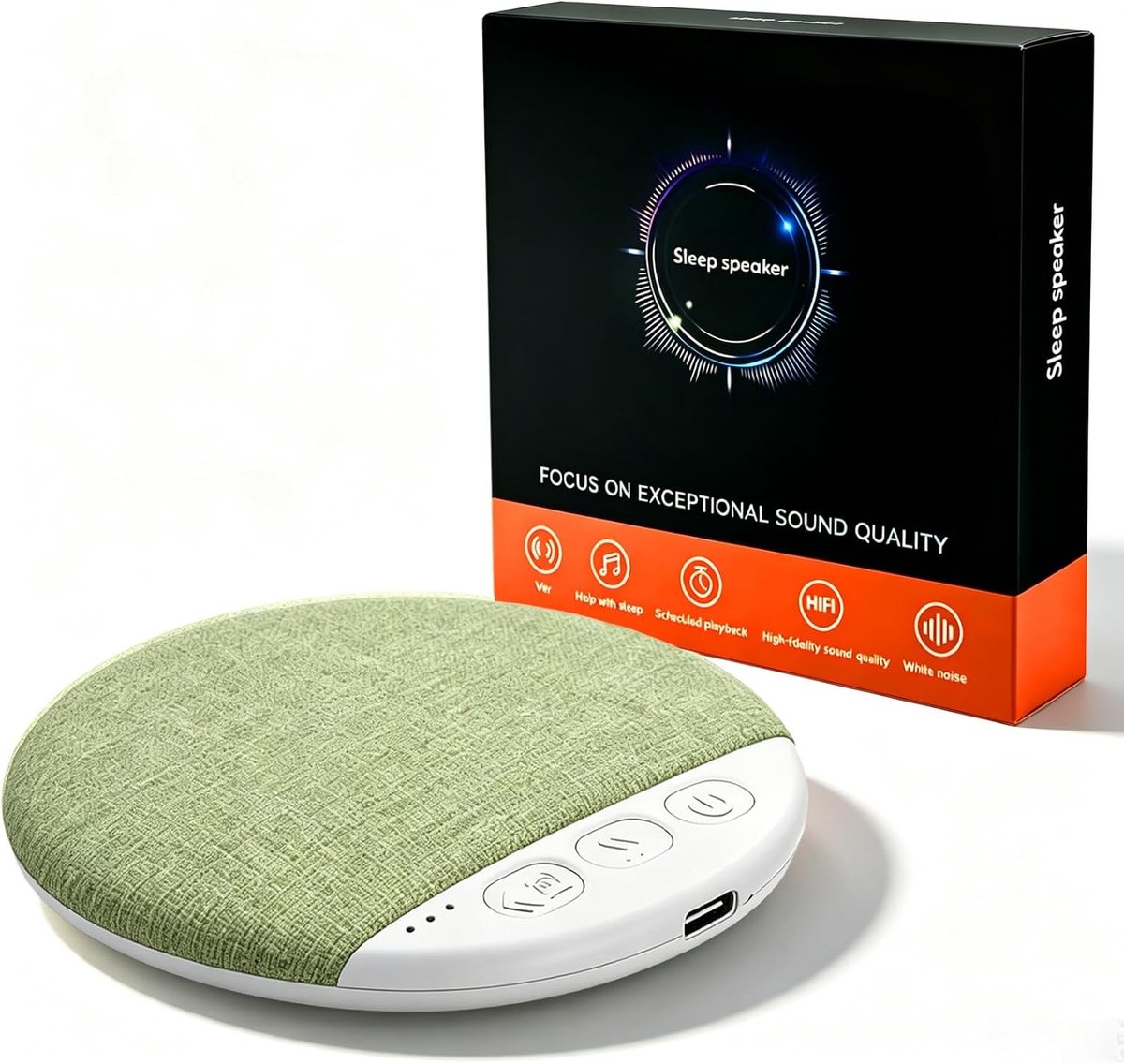 Bluetooth Kussenluidspreker - Groen - Draagbare Luidspreker voor Onder het Kussen - Voor een Diepe Slaap