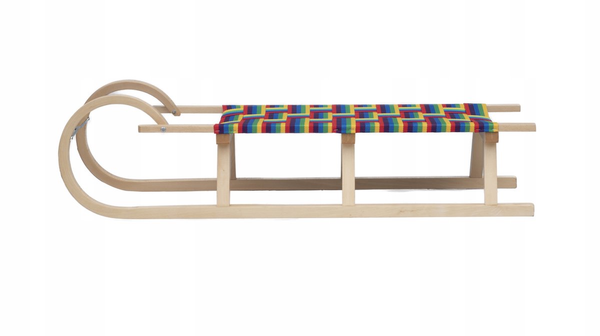 Barnie Rogi XL Houten Slee – Sterk, Nederlands, Regenboog Zitting
