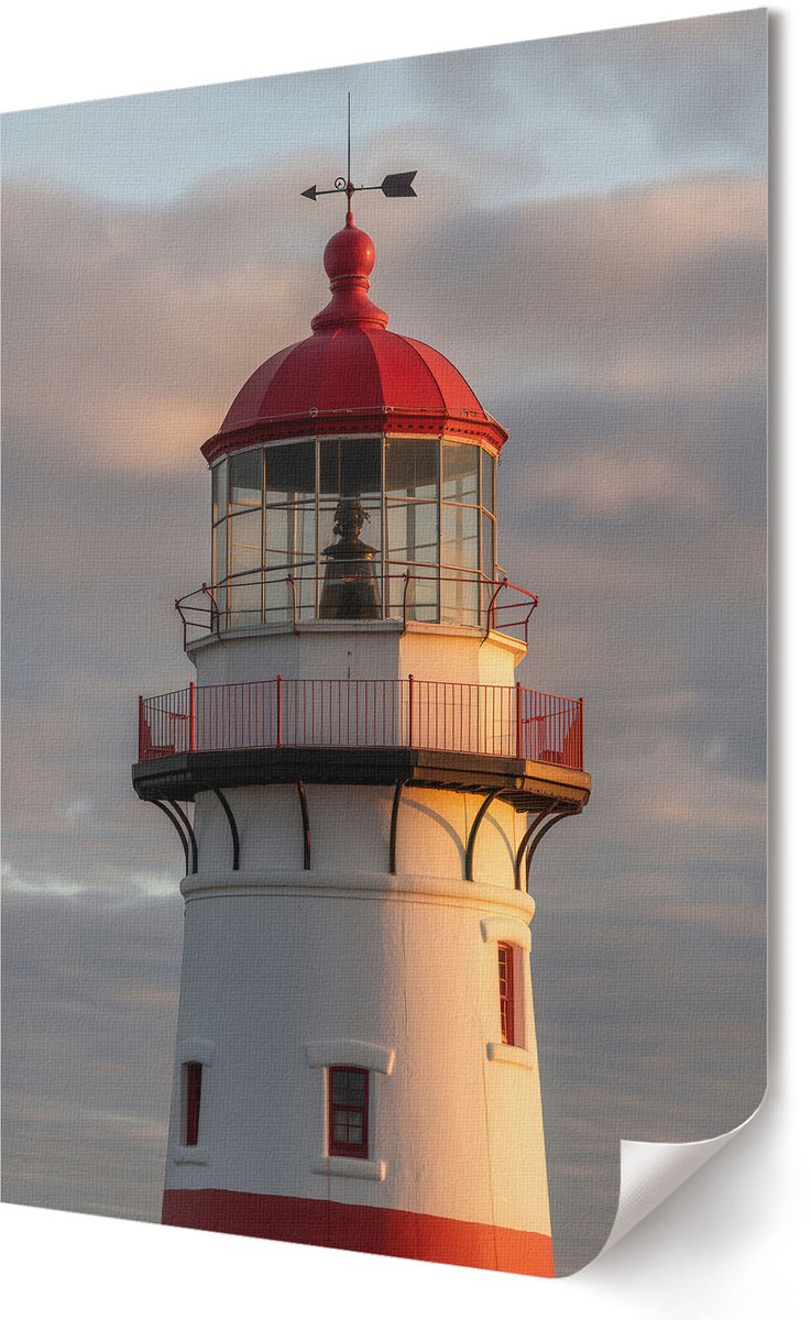Coloray Polycanvas Poster - Winterafdaling, Wit - A3 - Zwart-wit Wandposter - Rechthoek - Muurdecoratie - Woonkamer - Klassiek