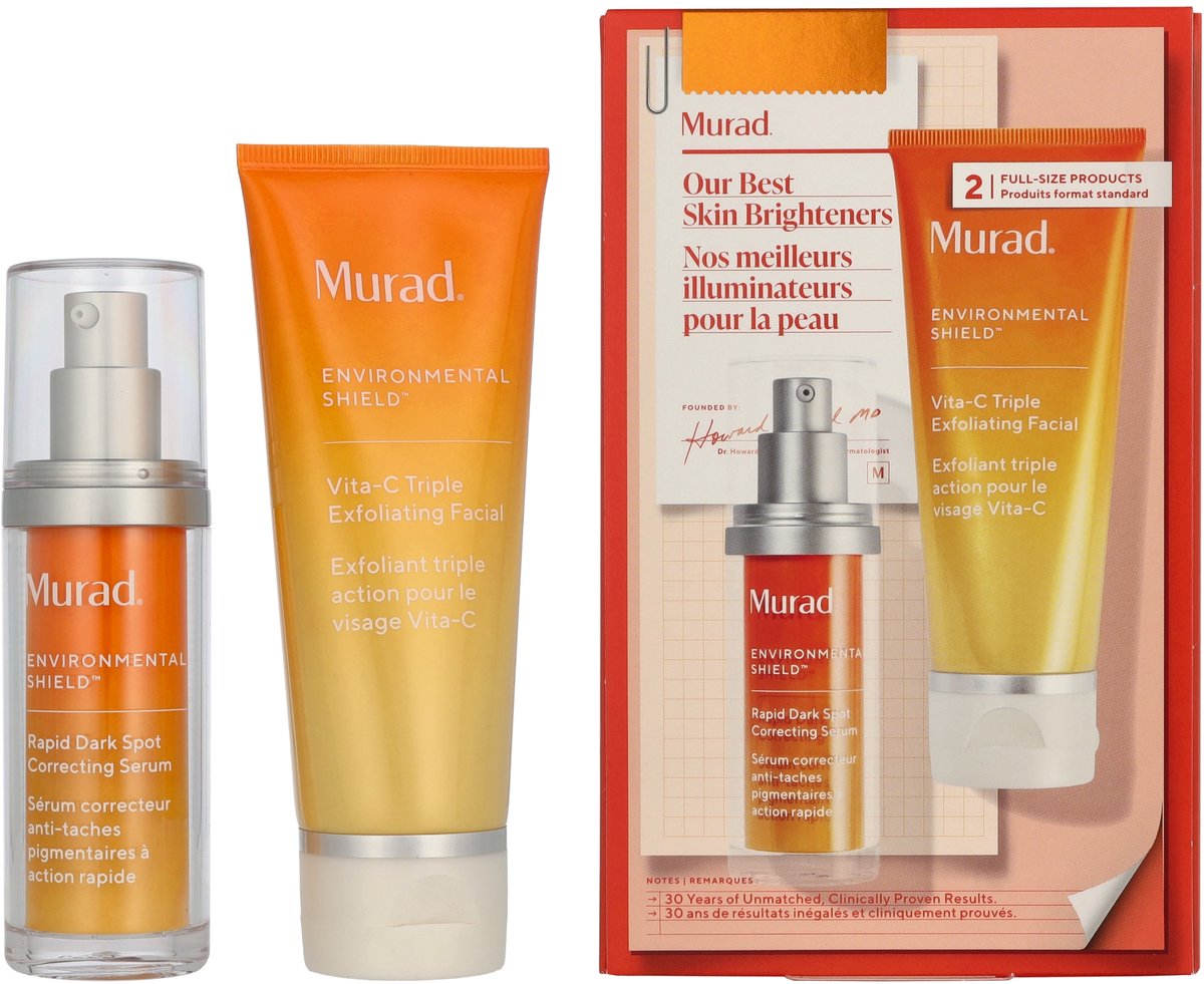 Murad Our Best Skin Brighteners Set 110 ml - Dark Spot Serum 30ml/Vit.C Exfoliating 80ml
