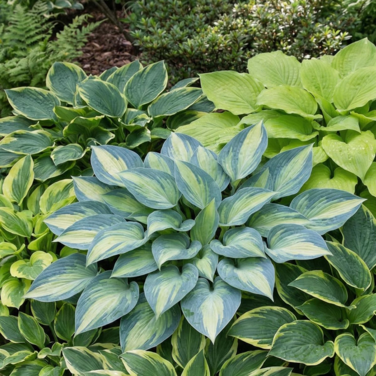 Jaar Hosta Shady Garden Collection, Hosta | Mix van 5 hybriden in 5 variëteiten, grote funkia planten Hardy, gewortelde vaste planten uit Holland (geen zaad -uien)