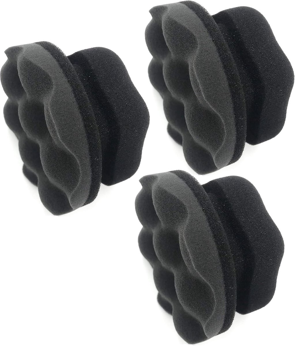 Dailygoods- Band Dressing Applicator - 3 Stuks - Herbruikbare Spons - Ergonomisch Handvat - Duurzaam Schuimsponsmateriaal - Golfpatroonontwerp - Bandreiniger