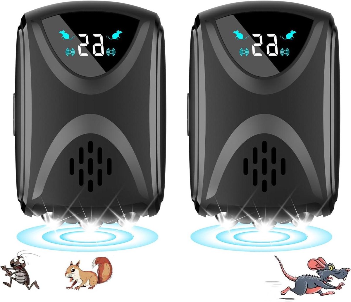 Ultrasoon Ongedierteverjager - Muis Rat Verjager - Huis Ongedierte Vrij - 3-in-1 Modus - 8 x 5 x 5 cm