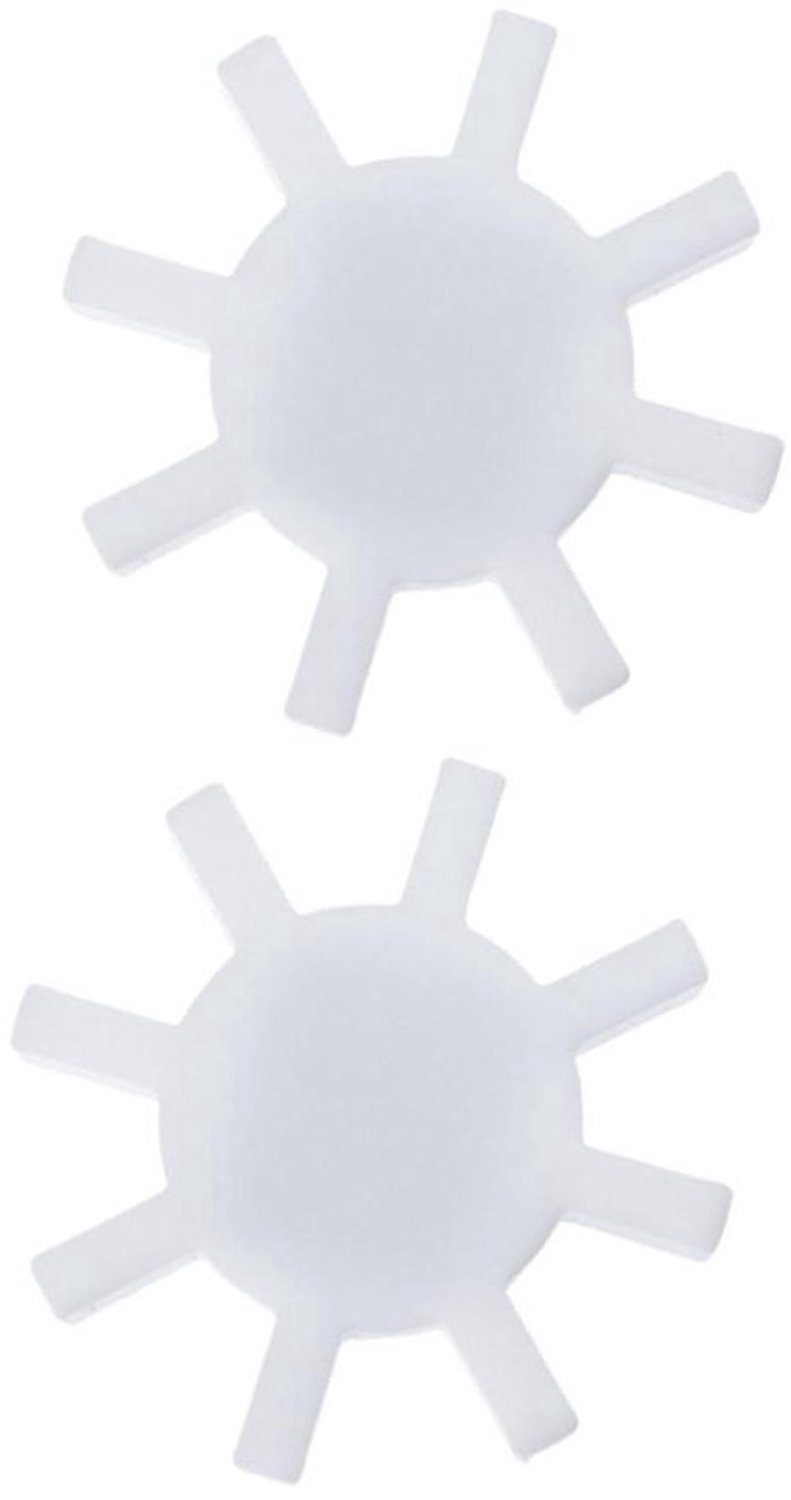 Magnetische roerstaafjes - Vloeistoffen mengen - Nauwkeurig roeren - Gearrotorontwerp - 4 x 4 x 0.8 cm - Wit