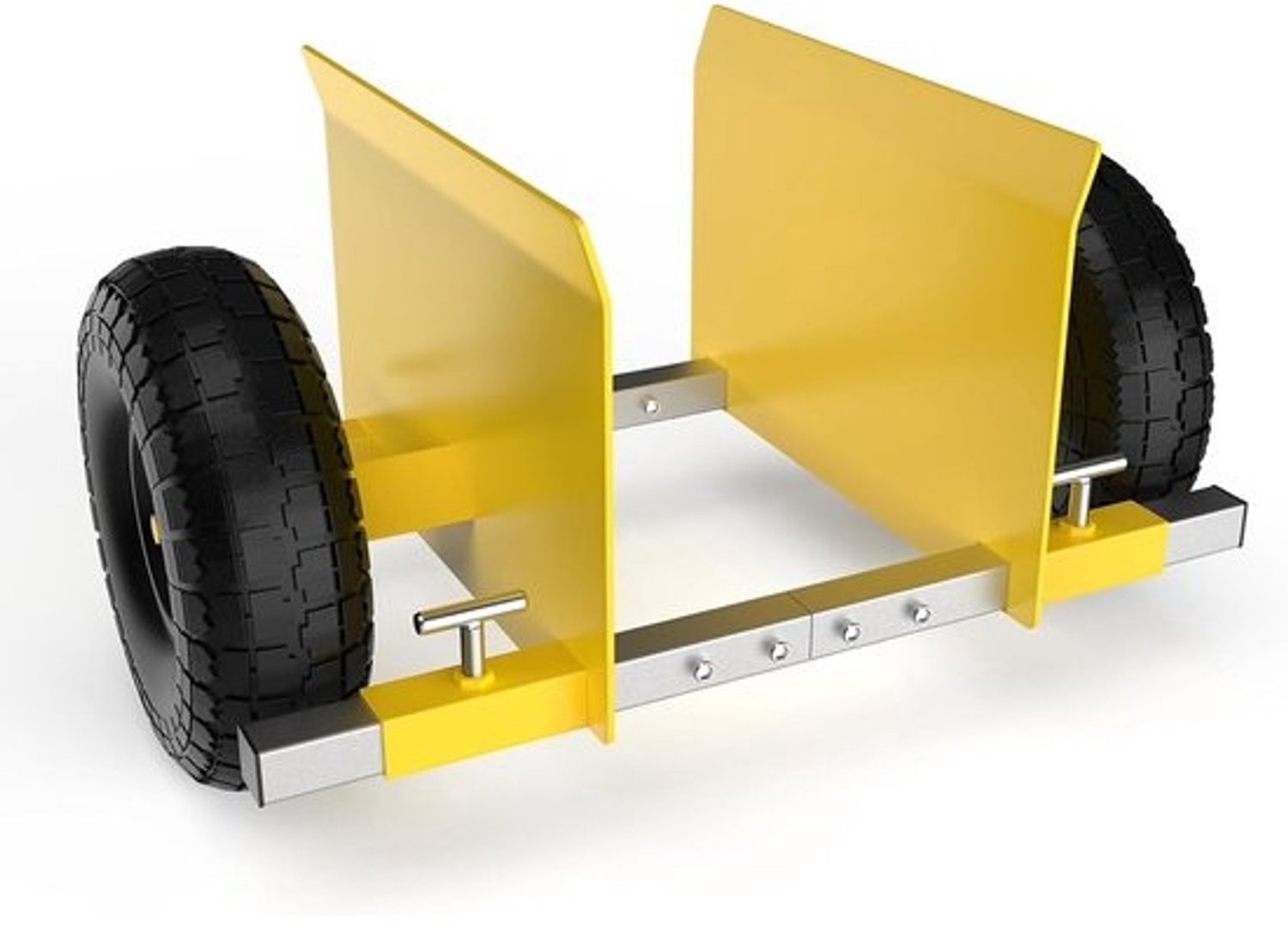 Paneeldolly - Paneelwagen en platenwagen - Zware platen verplaatsen - Verstelbaar zijpaneel - 20cm wielen 250kg - Geel zwart blauw