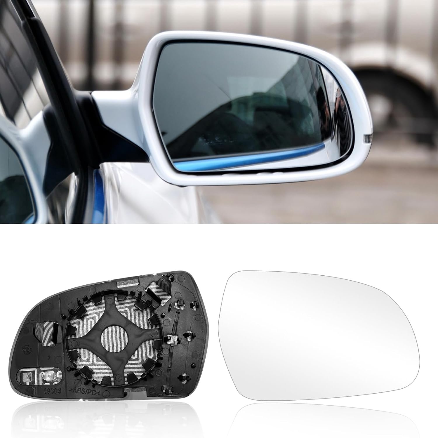 Buitenspiegelglas Rechts - Verwarmd - Audi A3/A4/A5 - ServiceTopper