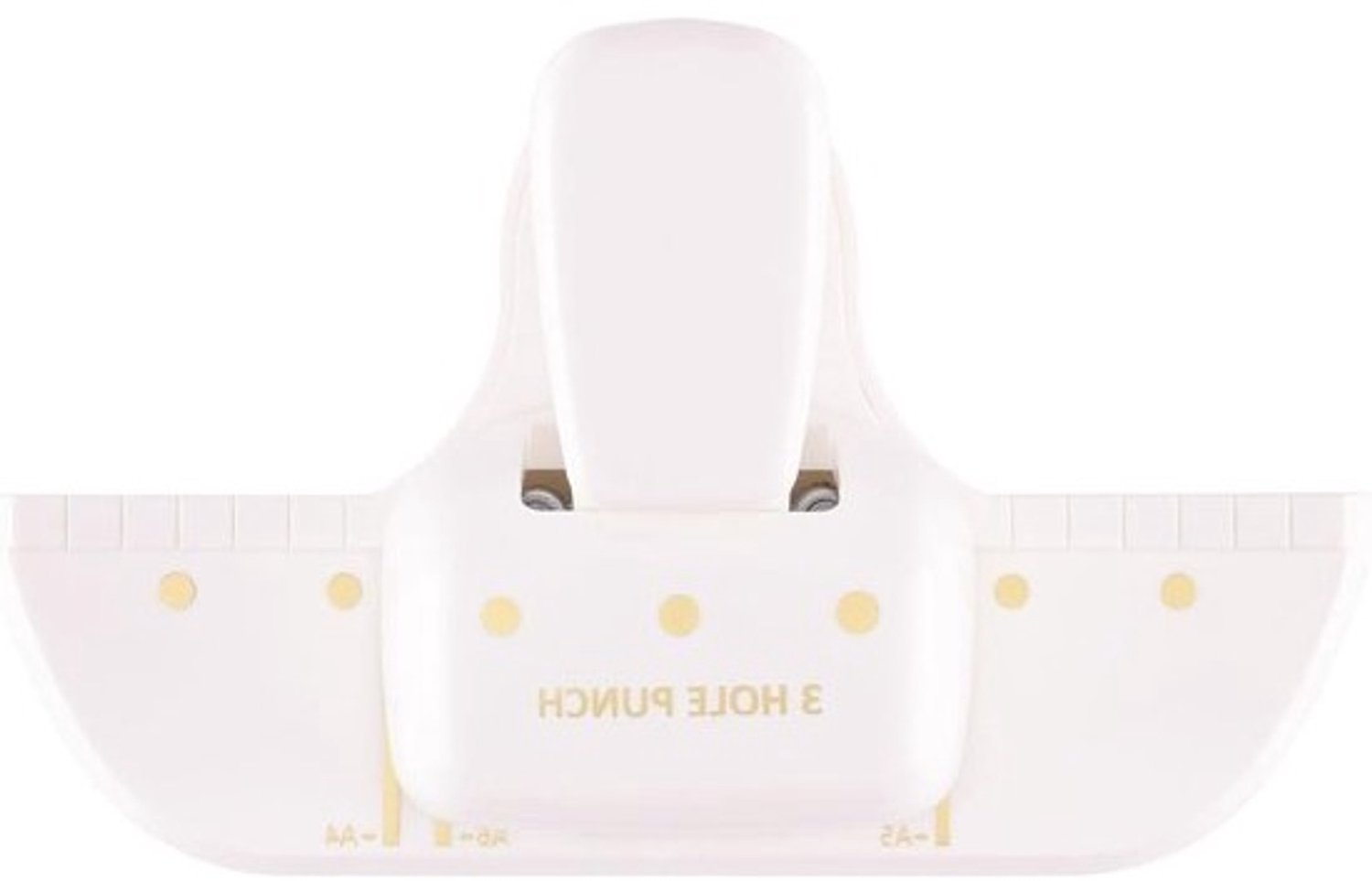 Randpons - Papierpons - Om planners te maken - Met drie gaten - 4 mm - Wit-goud