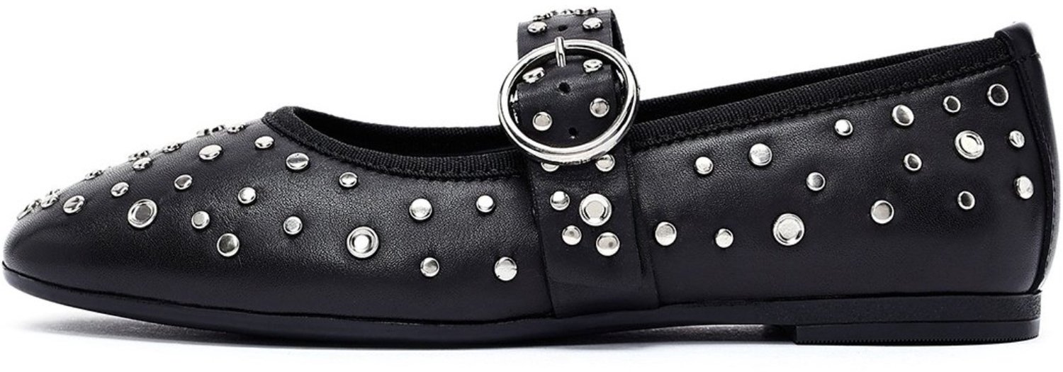 DERIMOD Ballerina Shoes Leather Ballerina Shoes