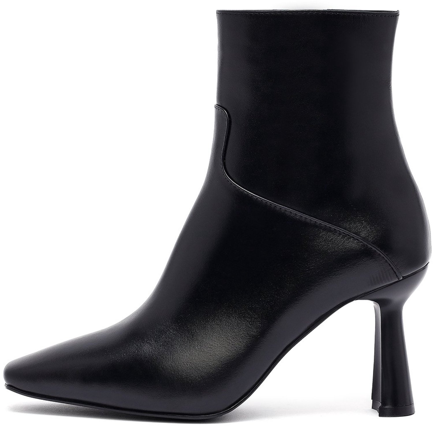 DERIMOD Heeled Ankle Boots Leather Heeled Ankle Boots