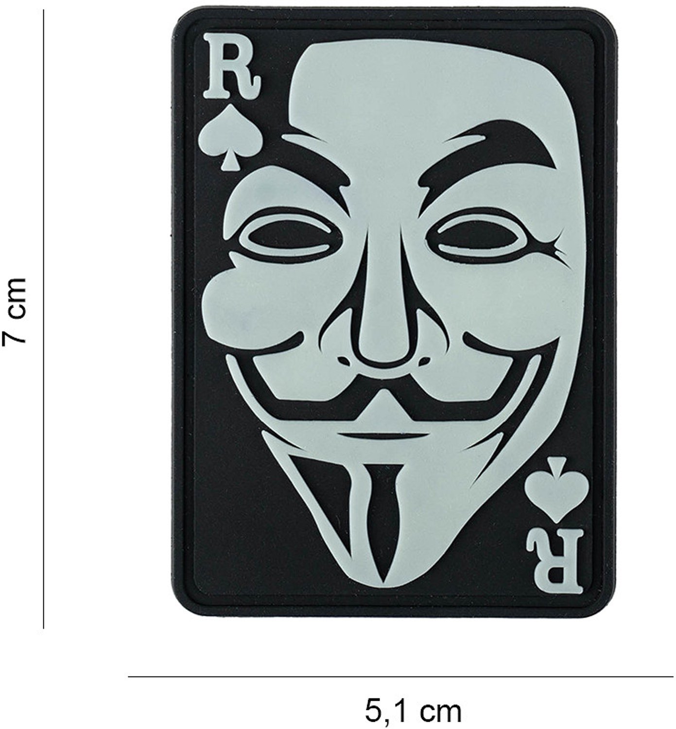 Embleem 3D PVC Ace of Spades Anonymous Glow in the dark#7080