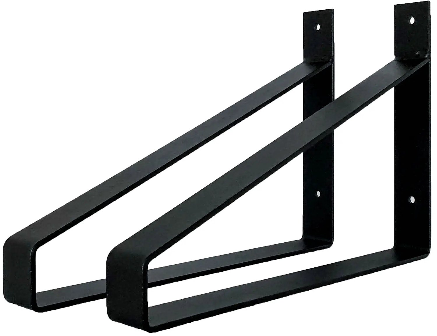Wovar Plankdrager Zwart Industrieel 35 x 25 cm | Set 2 Stuks