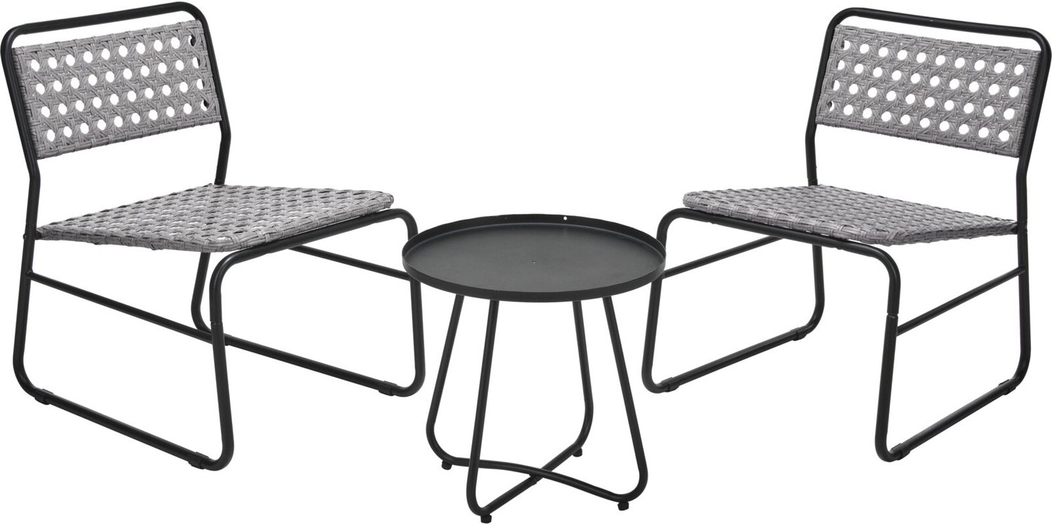 Ambiance - Loungeset - Set metalen tuinmeubelen, ROTAN
