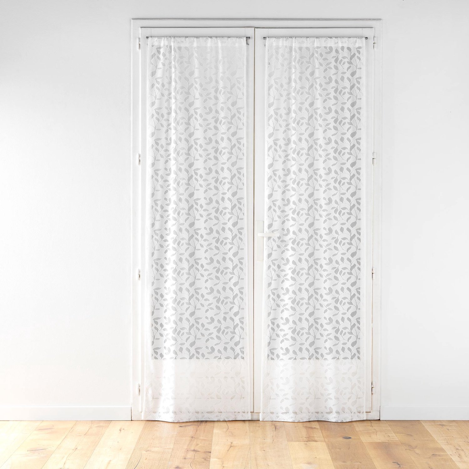 Douceur d'intérieur - Set van twee vitrages met bladmotief MANON, 70 x 240 cm
