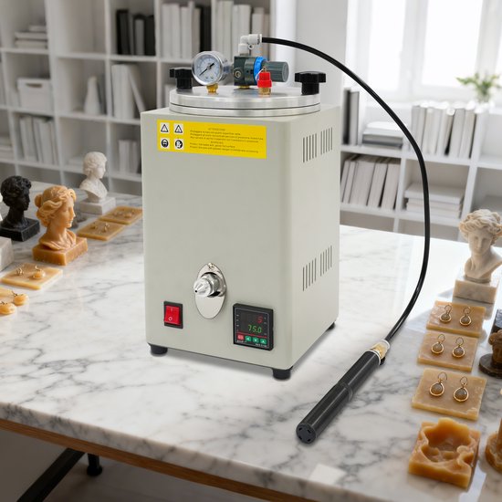Wasgietmachine 350 W - Grijs - Aluminium - Voor Sieraden Gieten - Compact Model — afbeelding 2