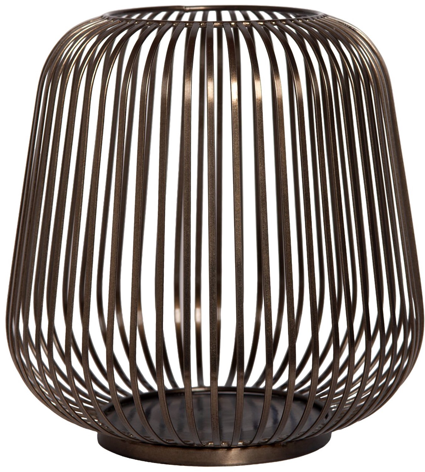 Atmooz Dante kaarsenhouder L – Ø27 × H28 cm – zwart met goud metaal – moderne decoratieve kaarshouder – stijlvolle kandelaar voor woonkamer – luxe woonaccessoire – open metalen lijnen voor sfeervol lichtspel Zwart , goud