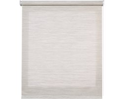 Storesdeco - Screen Premium rolgordijn met technische stof, 38 mm Grijs-Beige 120x250 cm