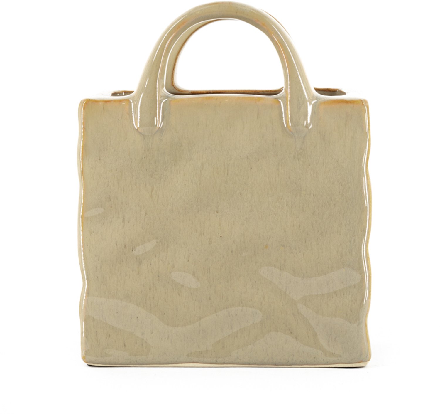 Aardewerk vaas Shopper S beige