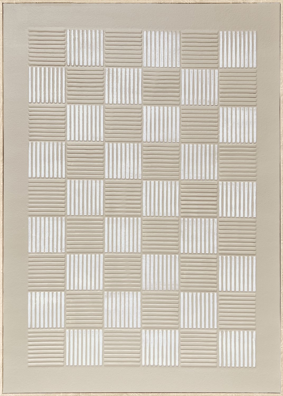 Schilderij squares beige 60x80cm
