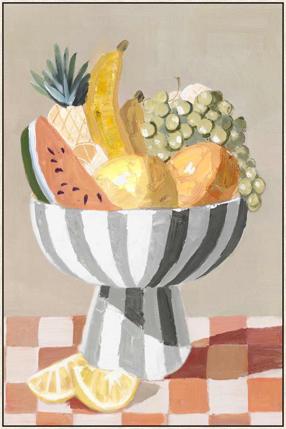 Schilderij stilleven fruitschaal