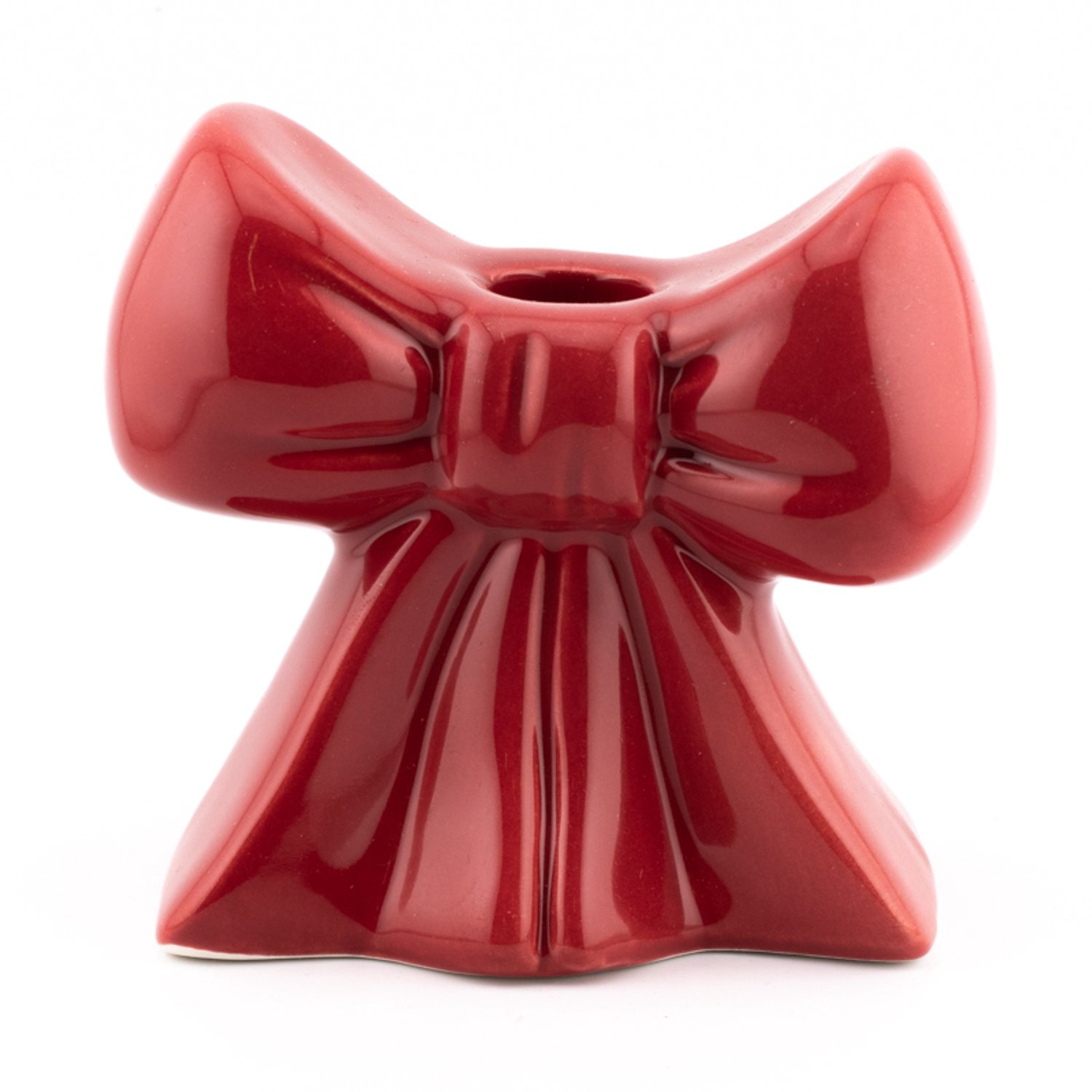 Homebound by Kolony Aardewerk kaarsenstandaard bows burgundy Rood