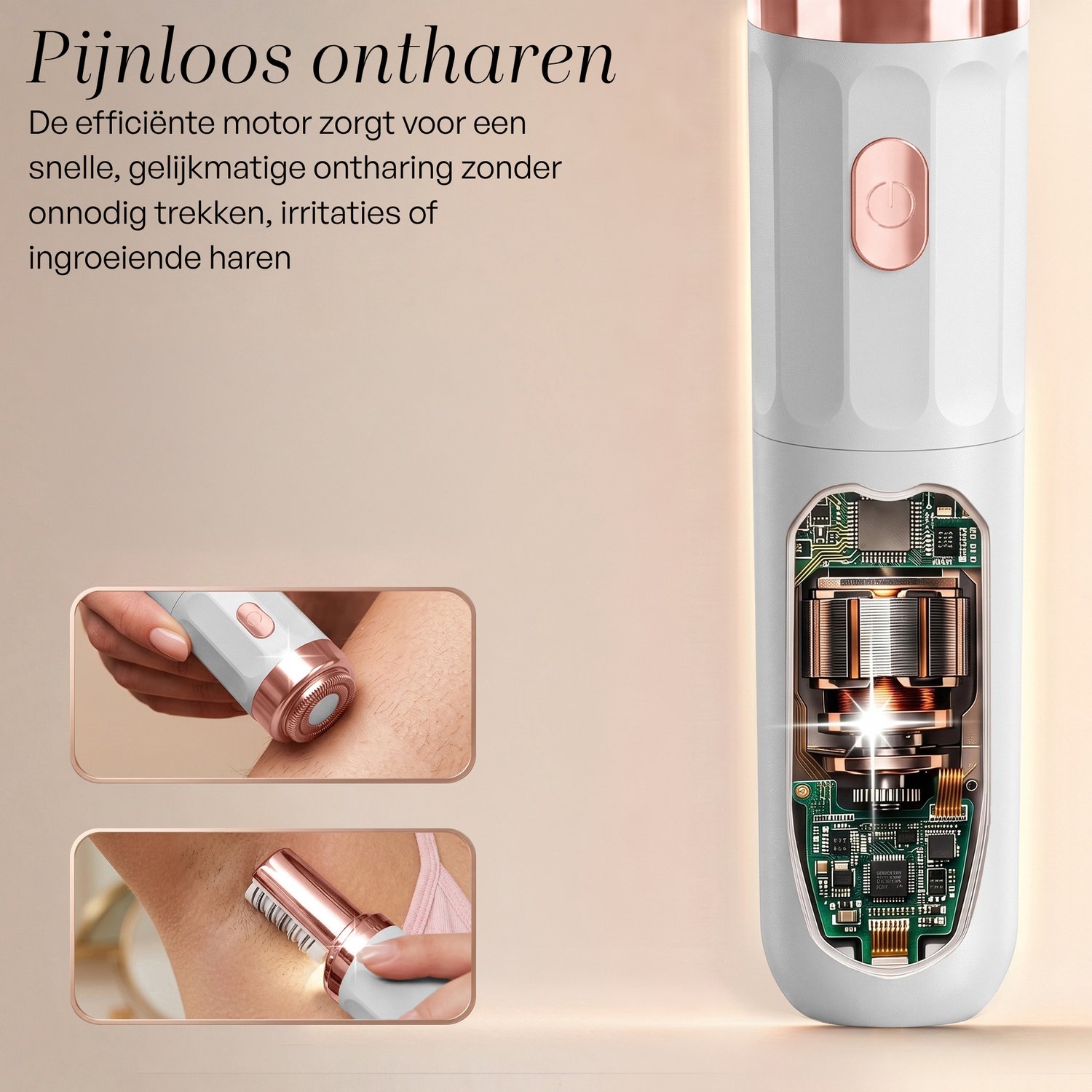 Sansbeauté 2 in 1 Epilator voor Vrouwen PocketPRO Essential met Travel Bag - Epileerapparaat Dames - Epilator - Gezichtsepilator Vrouw - Gezichtsontharing Dames - Epilator Gezicht - Epilator Dames - Gezichtsepilator dames - Oplaadbaar - Wit thumbnail 4