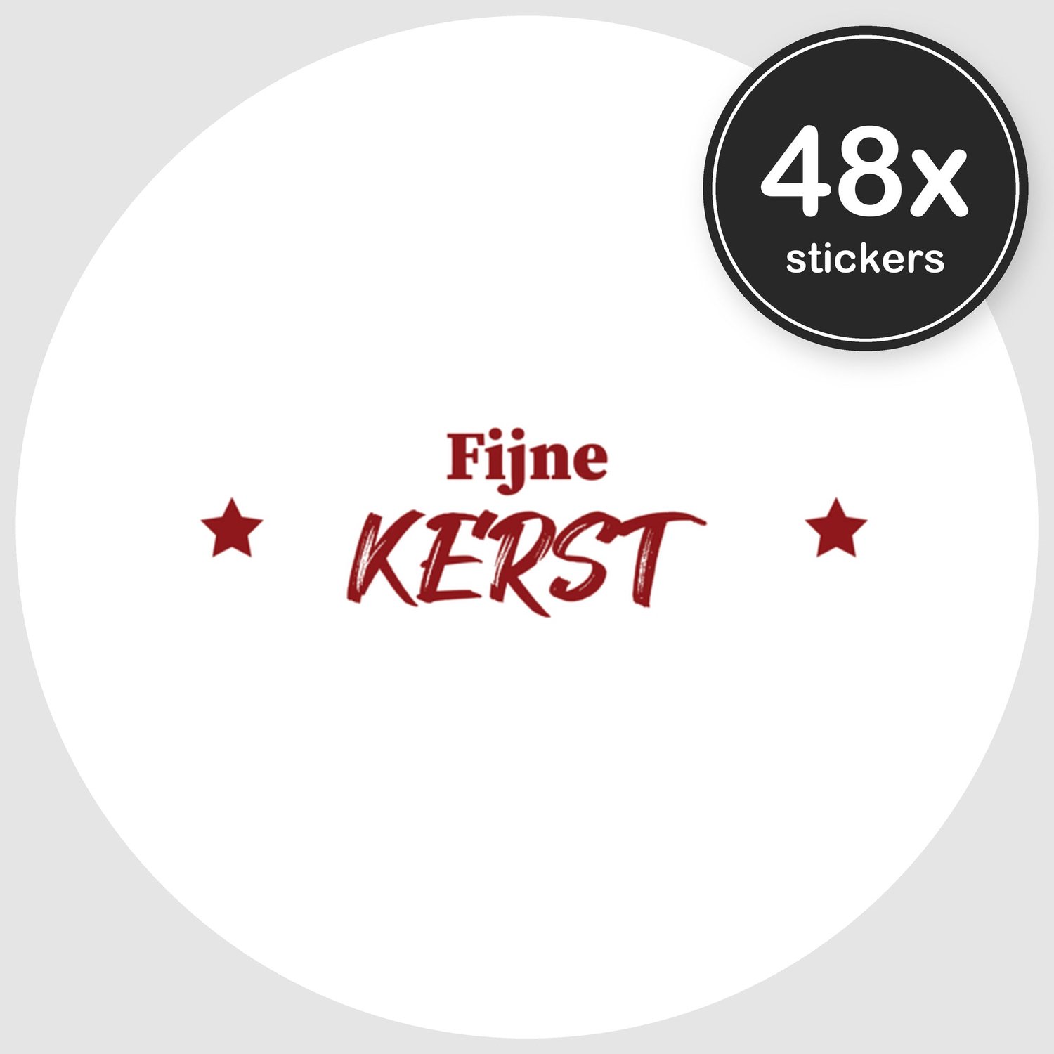 Sluitstickers Kerst - 48 stuks - Rond 30 mm - Kerststickers - Sluitzegel Kerstkaart - Design 011