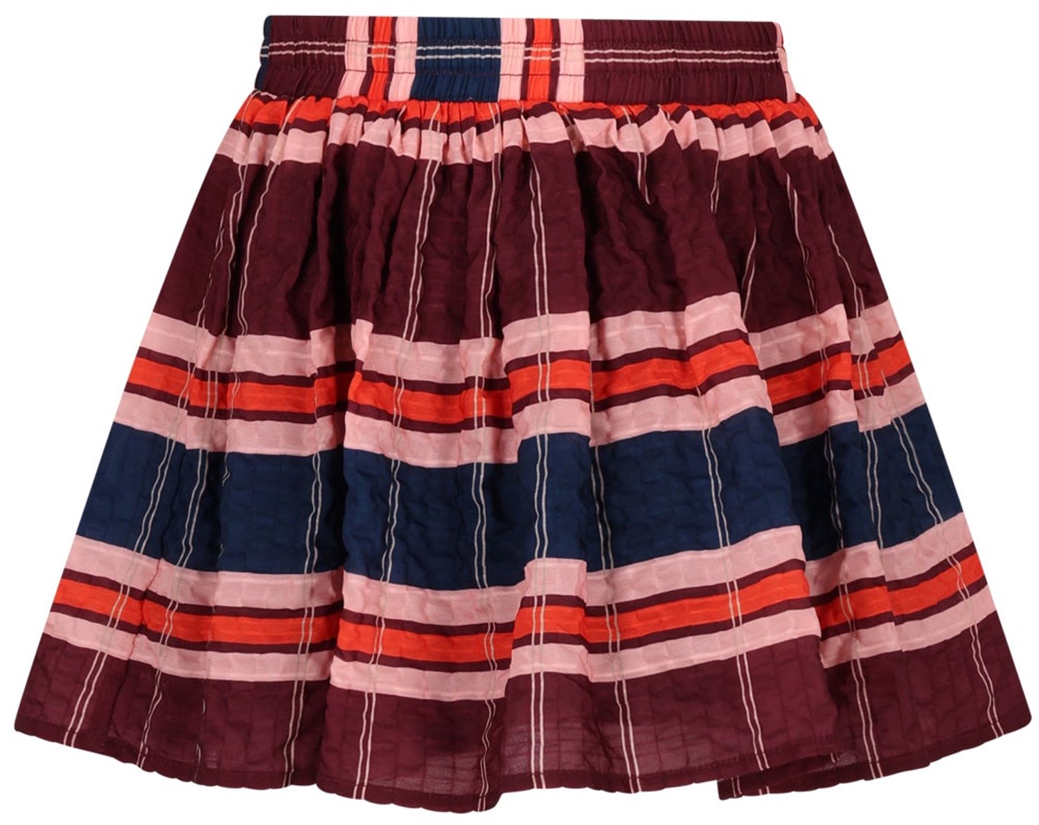 NONO - Ninu Check Skirt - Bordeaux - Maat 104