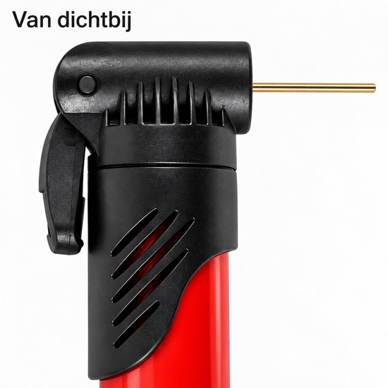 Compacte Fietspomp en Ballenpomp - Handpomp voor Fiets, Bal en Luchtbed - Rood / Zwart — afbeelding 2