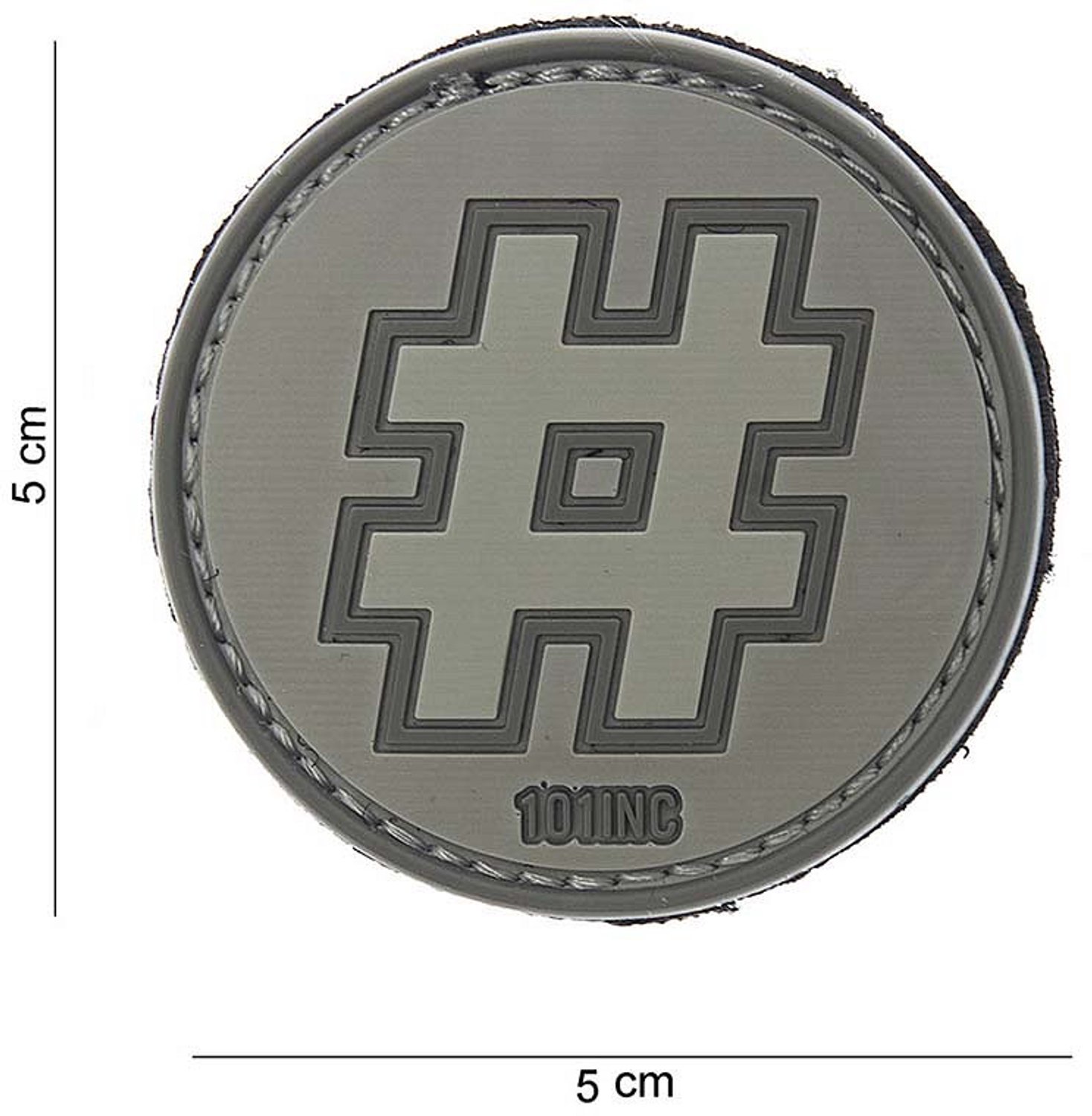 Embleem 3D PVC Hashtag grijs #10092