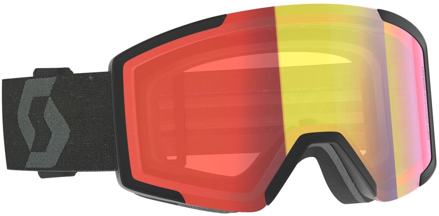 Scott Shield Light Sensitive Skibril - Zwart/Rood