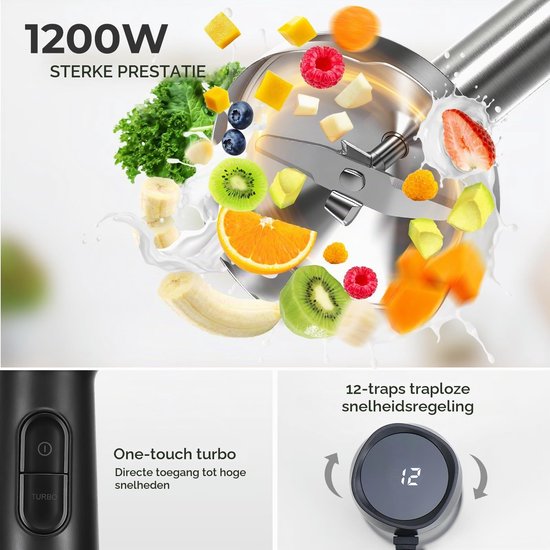 4-in-1 multifunctionele handmixer, 1000 W, 500 ml — afbeelding 4