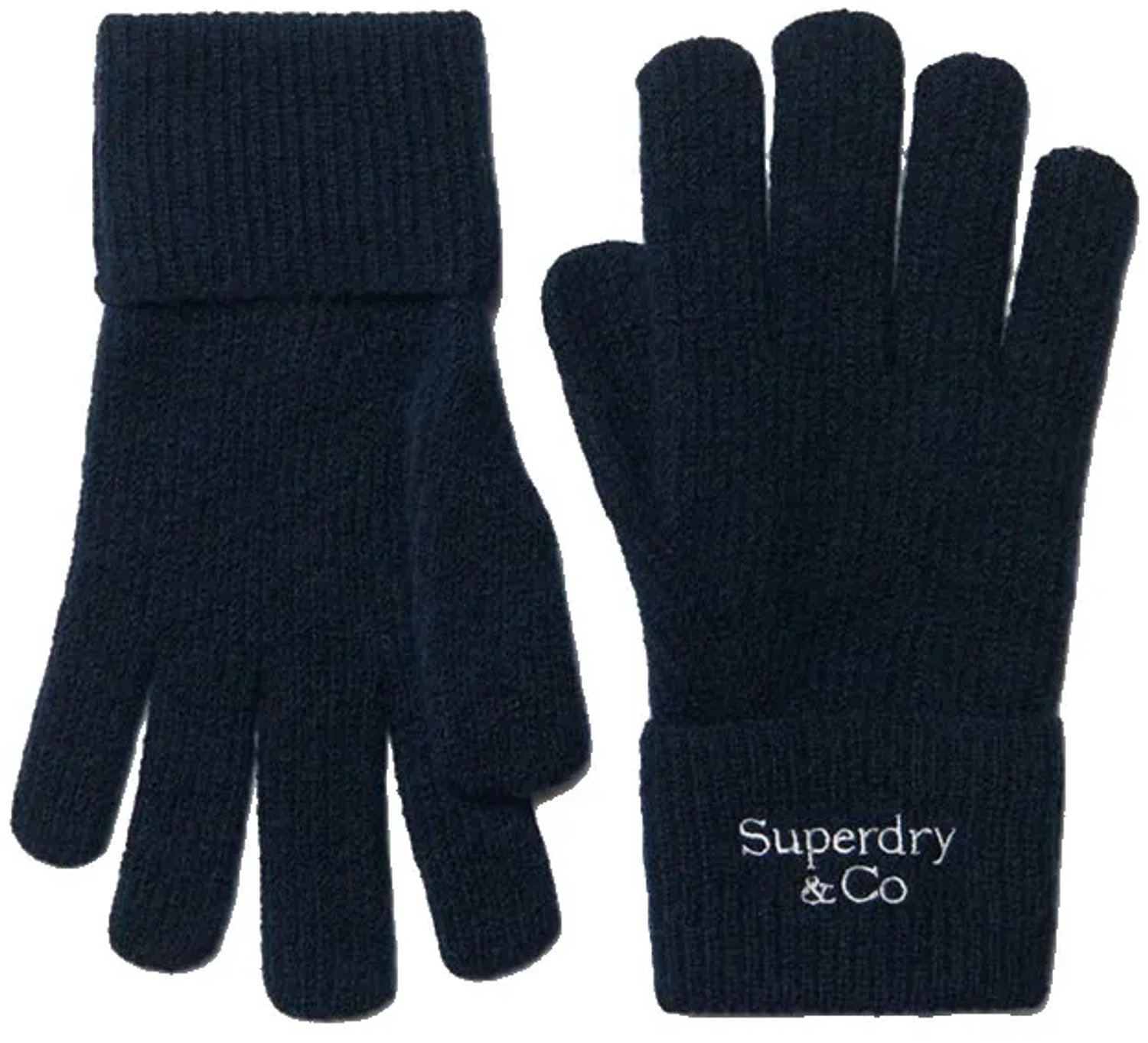Superdry Heritage Rib Knit Handschoenen Blauw Man