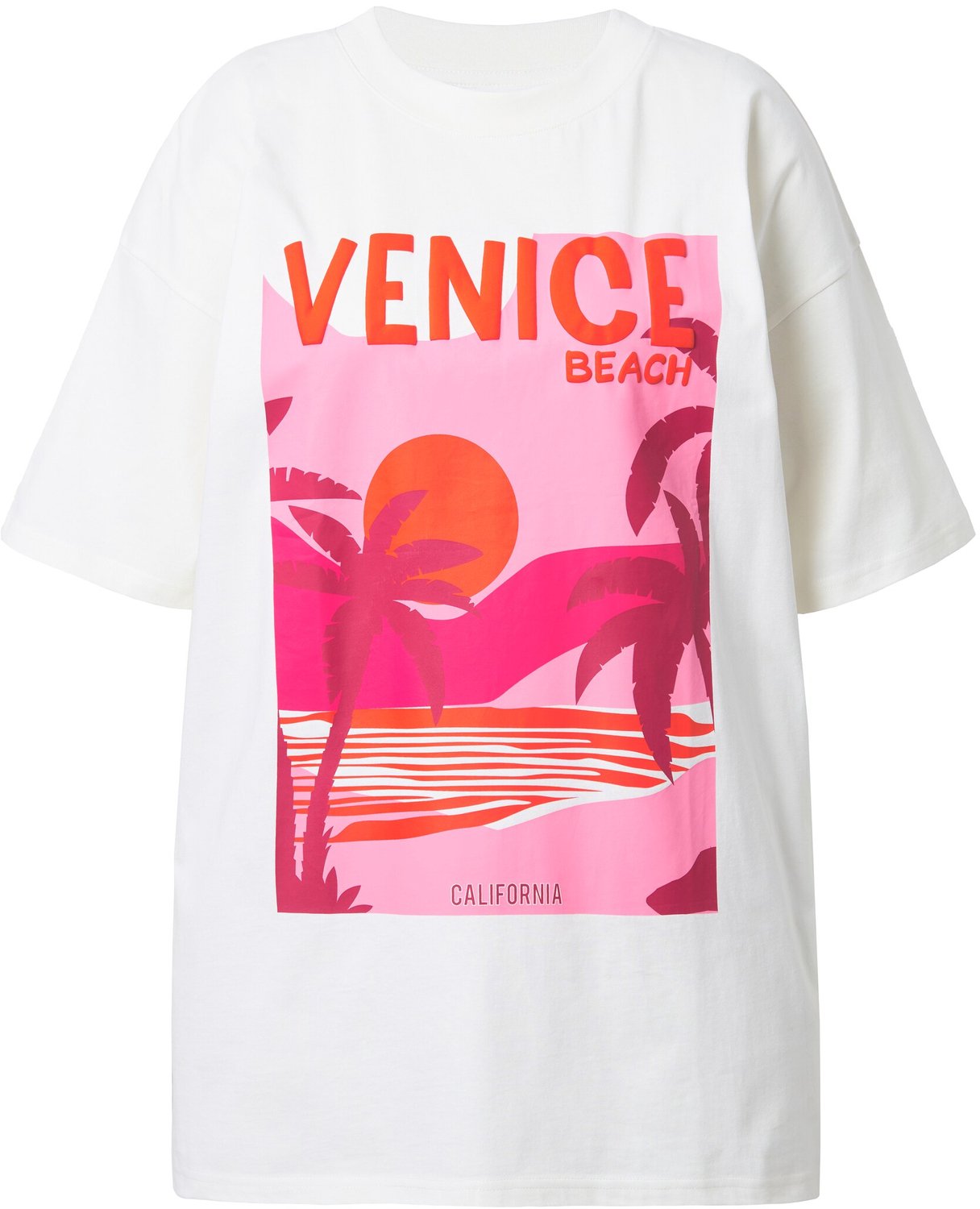 Studio Untold - Dames - T-shirt oversized Paloma Beach - Off-white - Maat 46+