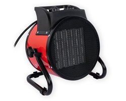 Elektrische Bouwkachel - 5 kW Vermogen - 400 Volt - Keramisch PTC Verwarmingselement - Rood -…
