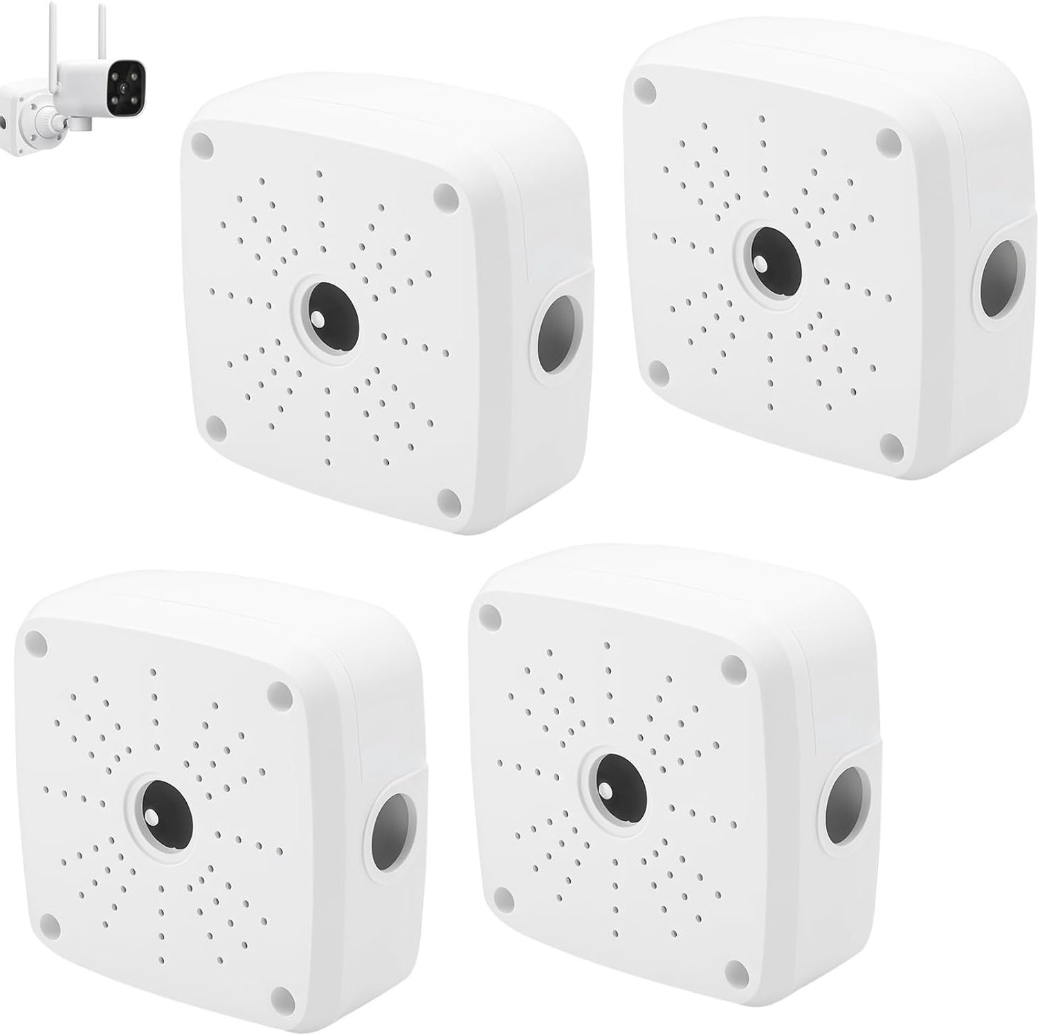 Camera-aansluitdoos 4 stuks - waterdicht kunststof - flip-design - beschermt kabelverbindingen - ServiceTopper