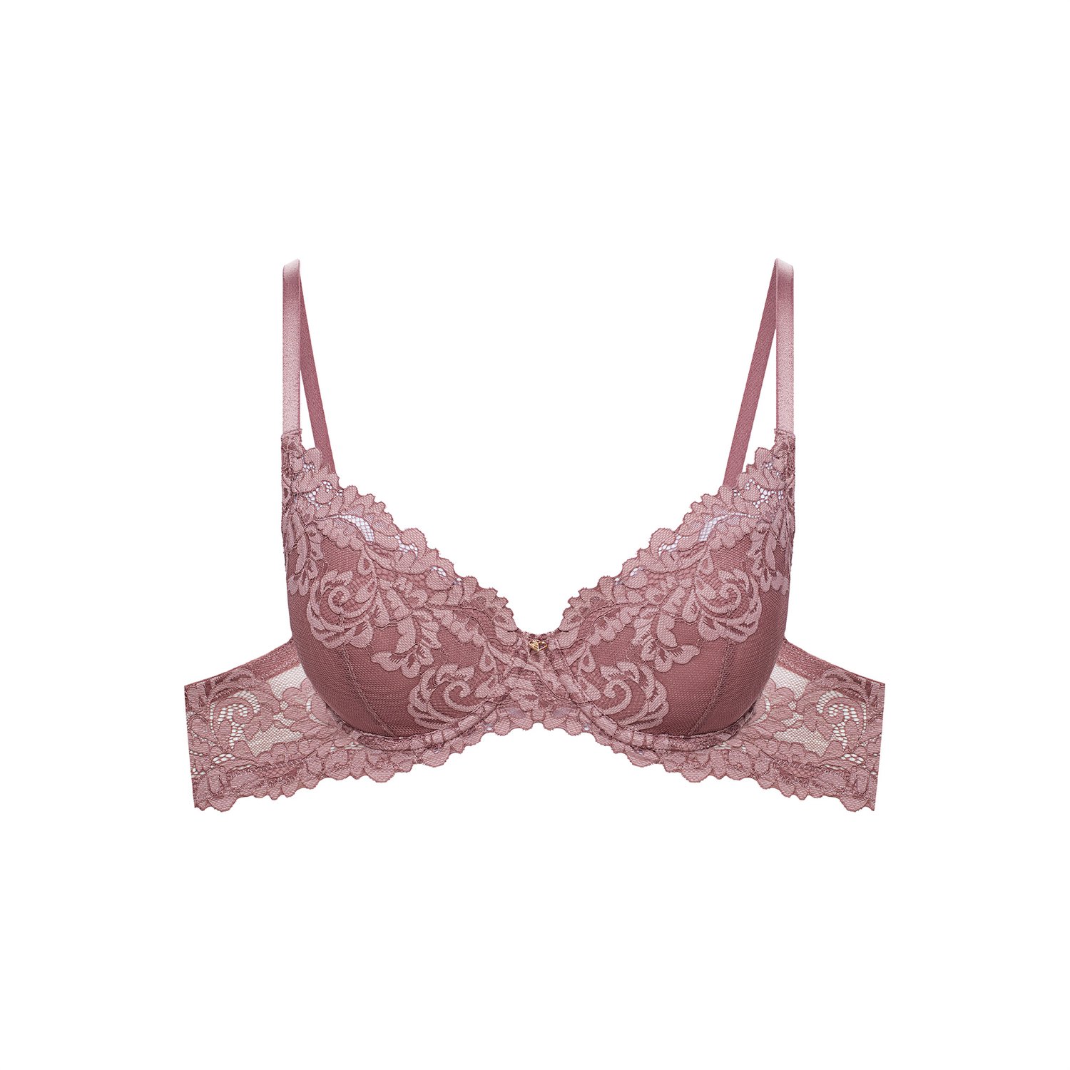 ESOTIQ Lynn - Push-upbeha - Lichtpaars - Bloemenkant - Uitneembare vullingen Roze;Paars