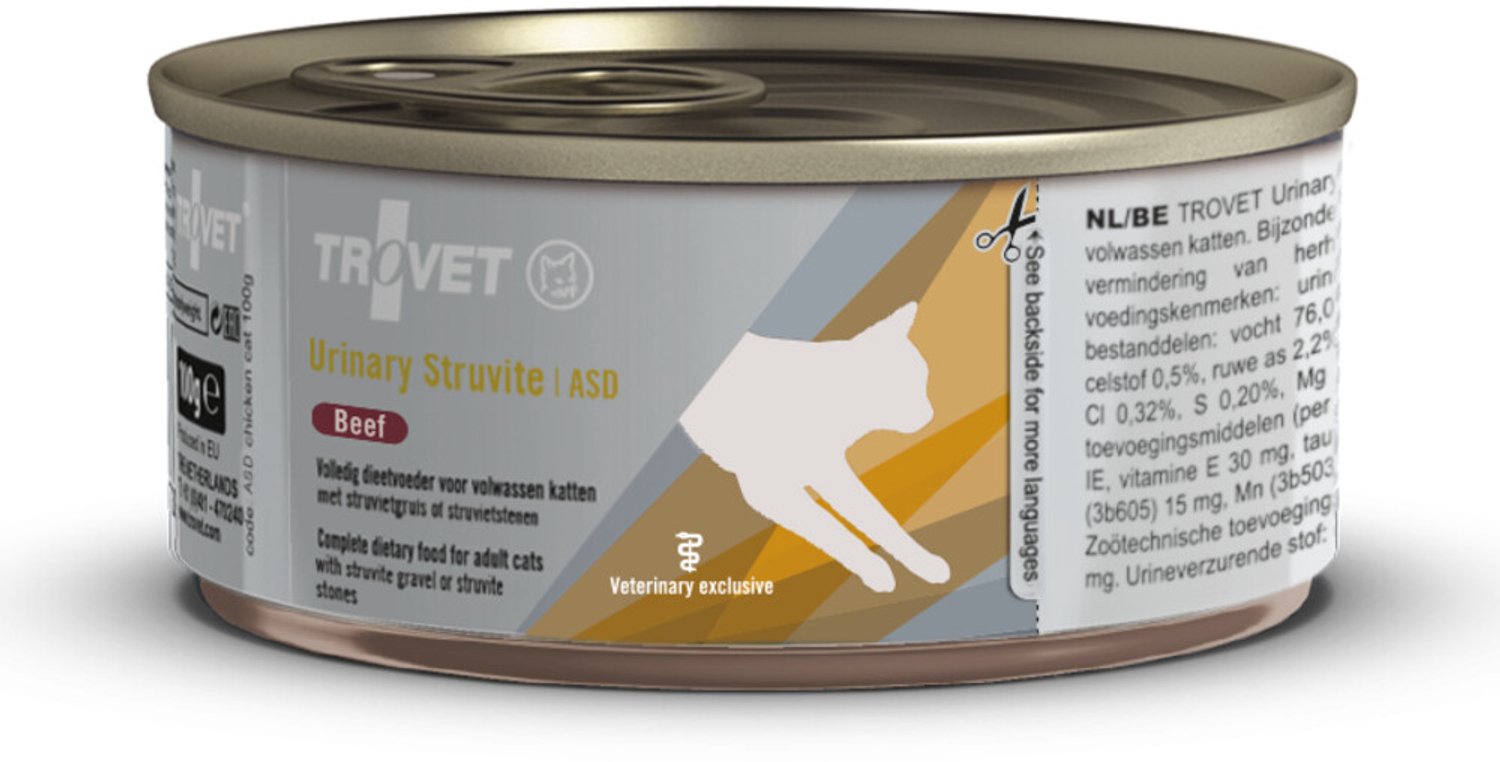 Trovet - Kattenvoer Nat ASD Urinary Struvite Rund - 12x100 gr