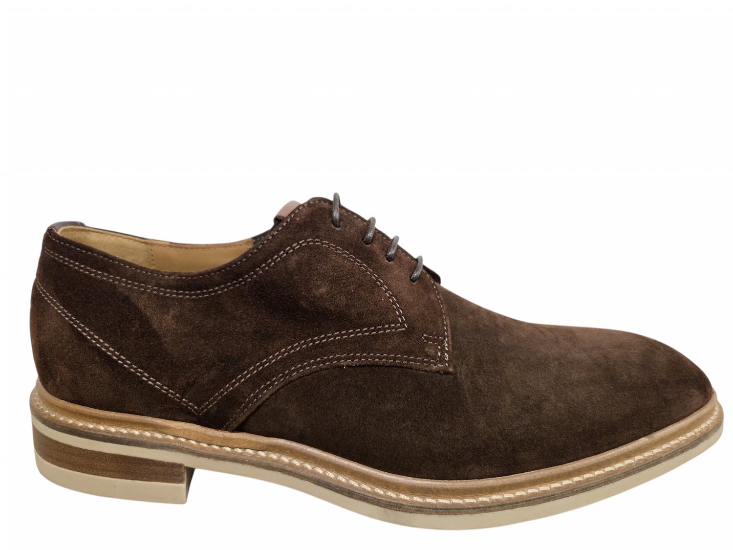 Giorgio 8581645 Light-boy 211 chocolade Nette Veterschoenen Bruin Suede Heren Breedtemaat H - Bruin - 43