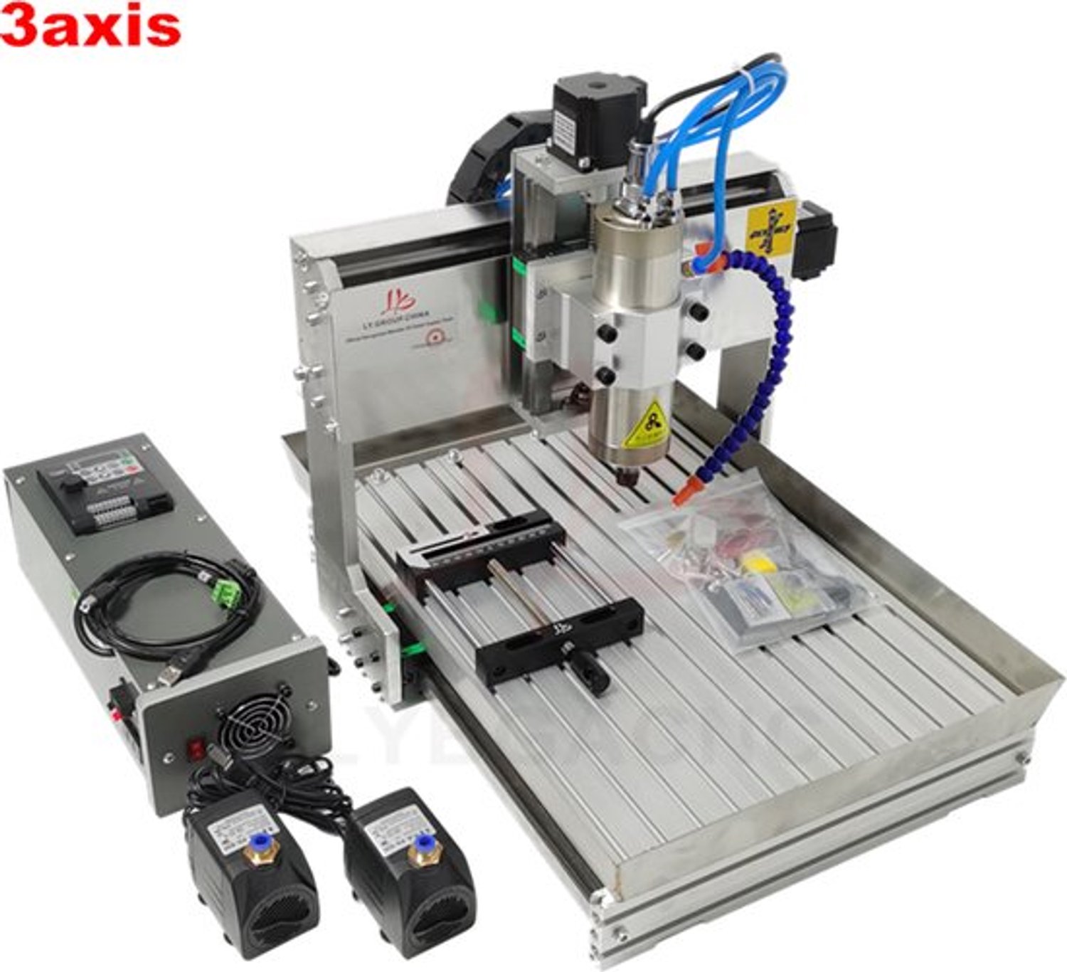 CNC Graveermachine 3 Axis - 2200 W Vermogen - 300x400x100 mm Werkgebied - Watergekoeld - Metaal En Hout Snijmachine