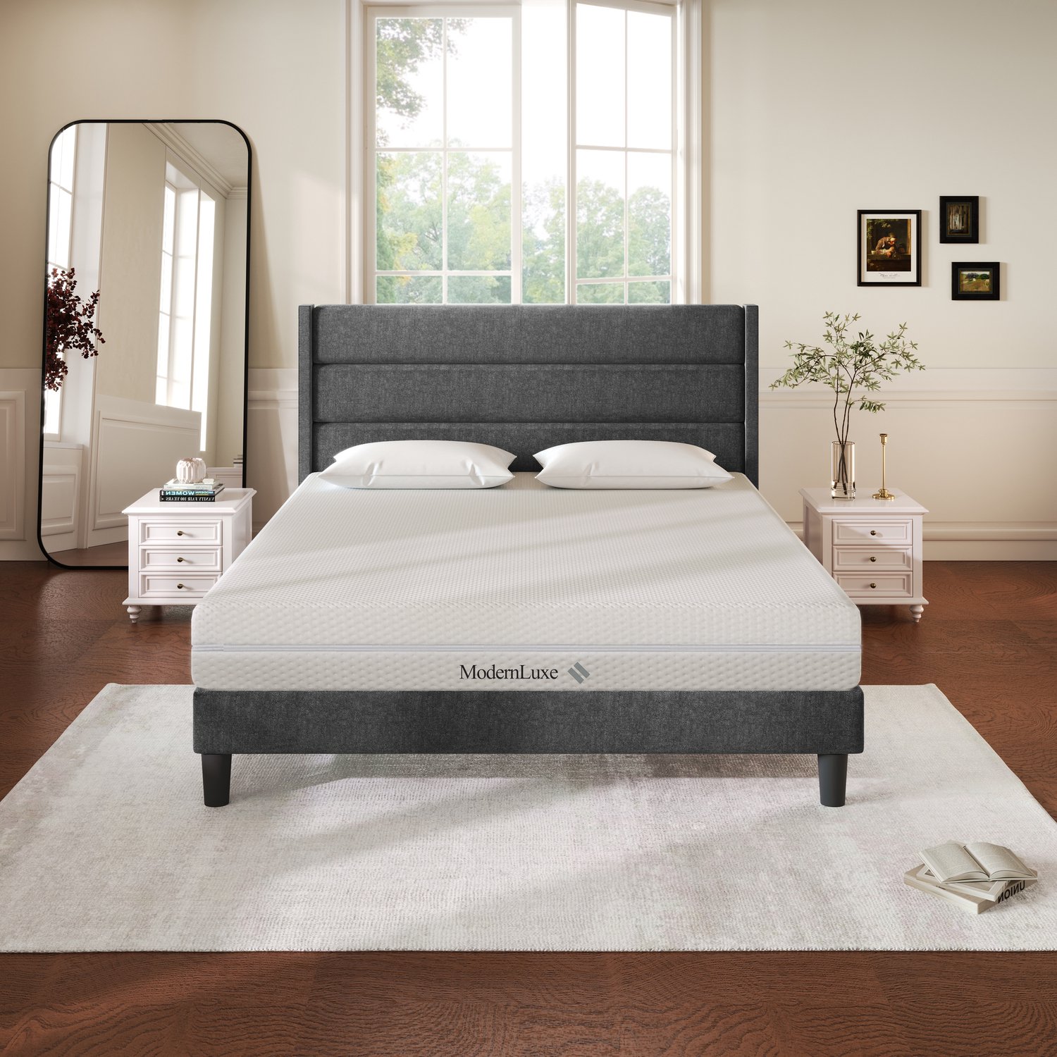 CHICFURN Koudschuimmatras 140x200 cm - 7 zones - H2/H3 - wasbare hoes Wit