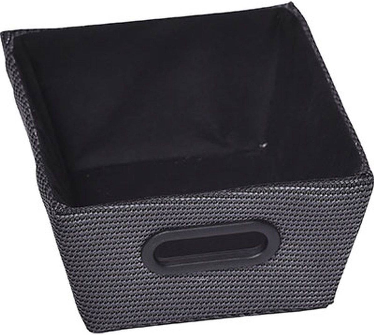 Panière dressing en polyester H. 10,5 x L. 20,5 x P. 26 cm noir