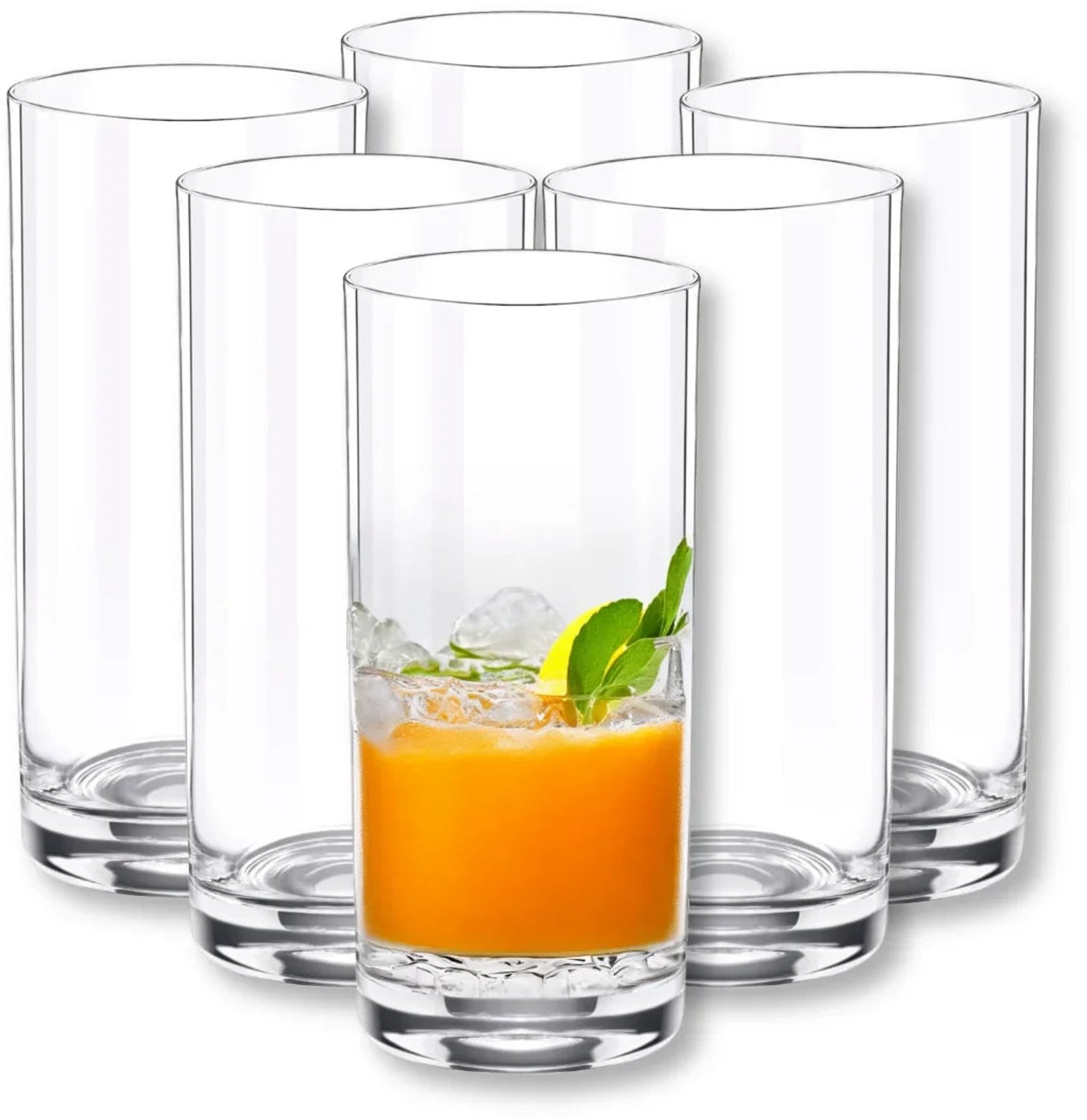 Wilmax England Longdrinkglas 390 ml Kristalglas 6 stuks