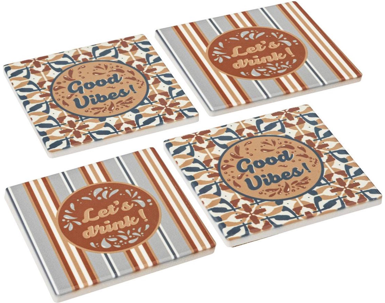 Dessous de verre "Be vintage" 10x10cm