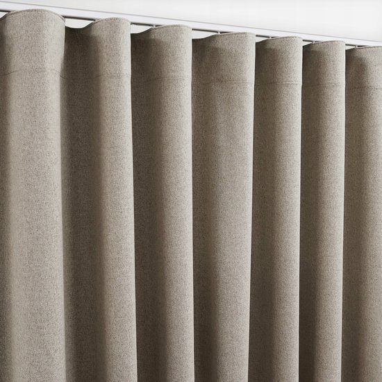 Verduisterende Gordijnen op Band 160x260 cm Beige 100% Blackout